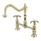 Kingston Brass KS1172TX French Country Bridge Kitchen Faucet, Polished Brass KS1172TX - alternate 1